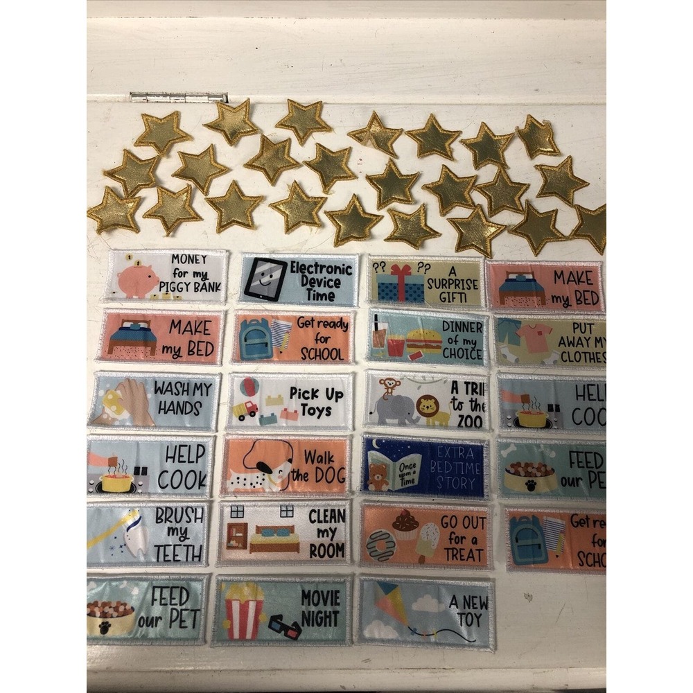 47pc‎ Children Responsibility Chore School Reward Kids Chart Stitch Star Duties